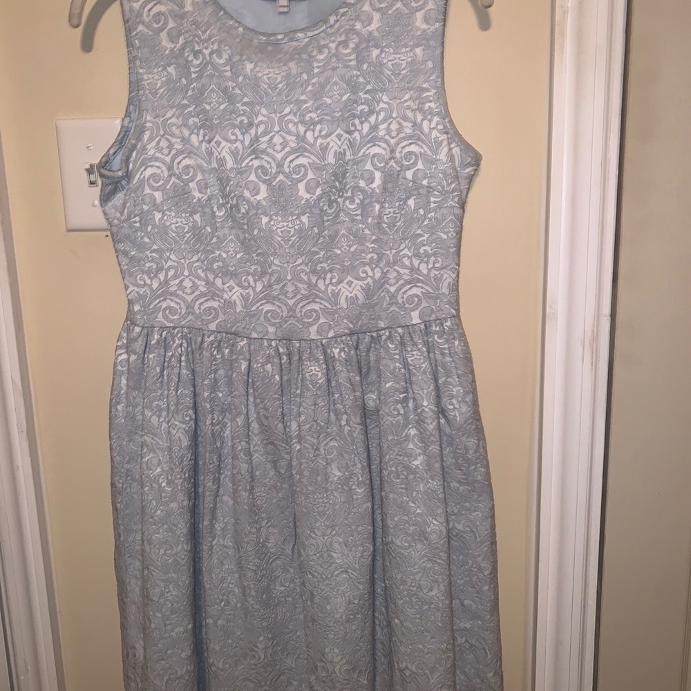 Cache Cache Ice Blue Jacquard Party Dress Graduation Chinese Size 170/92A